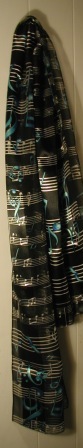 Black and Blue Notes Scarfs